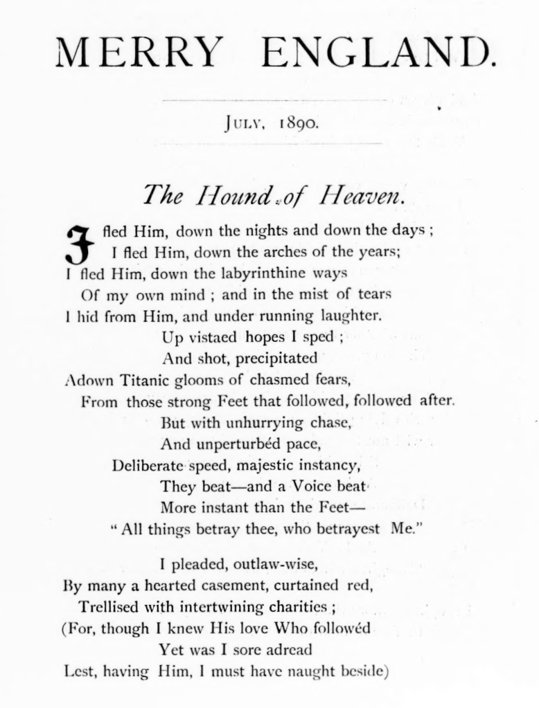 Francis G. Thompson, The Hound of Heaven